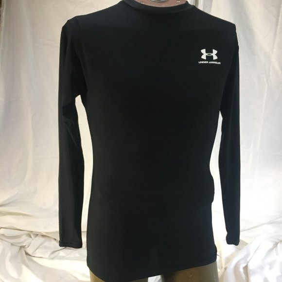 Under Armour Other - Under Armour Size L Black Mock Neck Compression Long Sleeve Shirt Mens Elastane